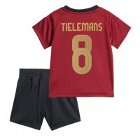 Camiseta Bélgica Youri Tielemans #8 Primera Equipación Replica Eurocopa 2024 para niños mangas cortas (+ Pantalones cortos)